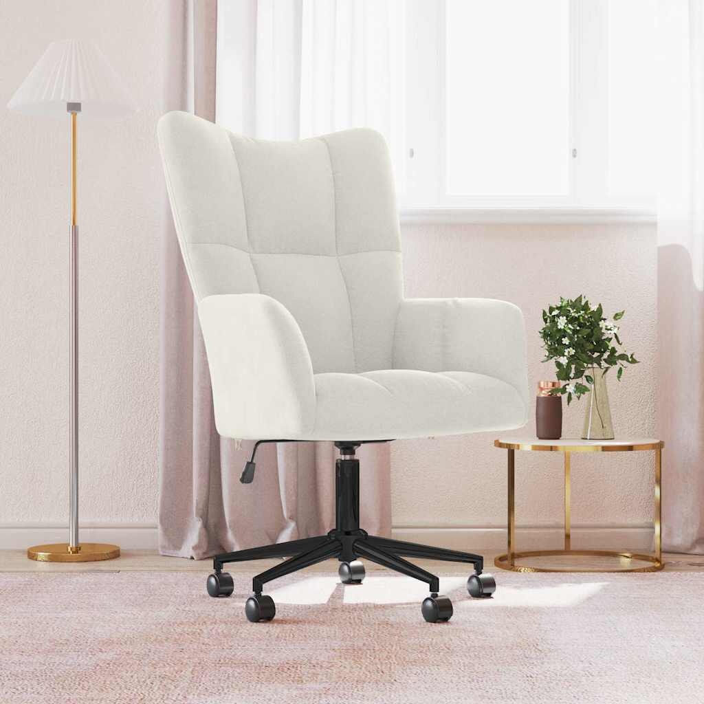 Stijlvolle Relaxstoel in Crèmewit Fluweel - 30% Korting