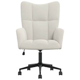 Stijlvolle Relaxstoel in Crèmewit Fluweel - 30% Korting