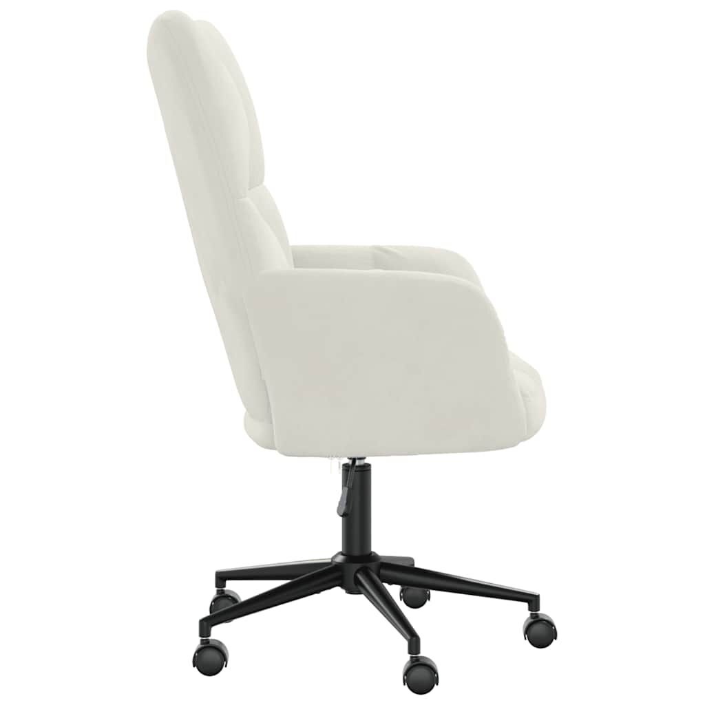 vidaXL Relaxstoel fluweel crèmewit