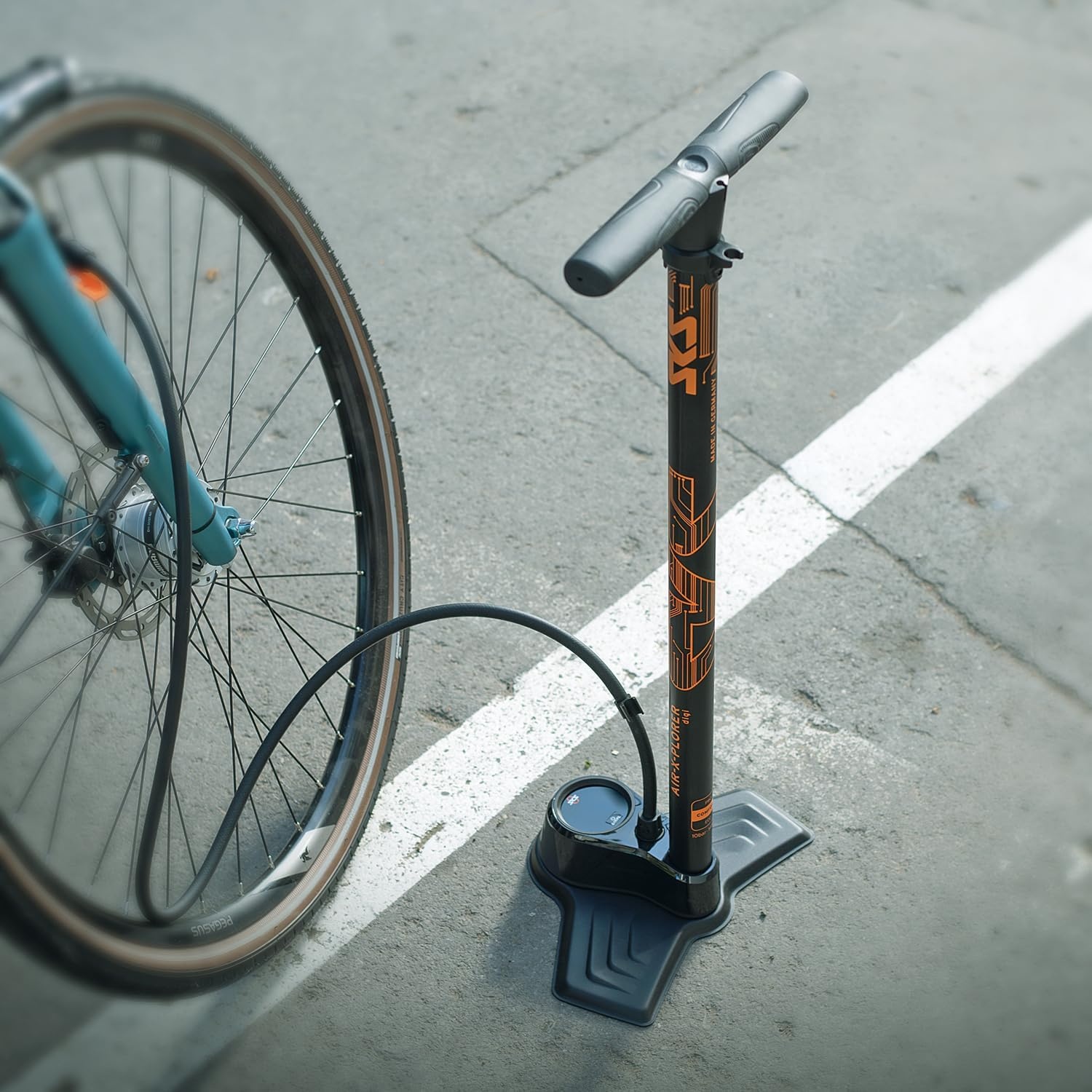 SKS Metaplast Air-X-Plorer Digi 10.0 Staande pomp voor volwassenen, uniseks, meerkleurig, eenheidsmaat