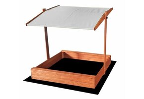 Houten Zandbak 120x120cm met Deksel & Waterdicht Dak (34% Korting)