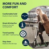 Hudora 14695 BigWheel GS 205-Het origineel met RX Pro technologie-Tret-Roller inklapbare City-Scooter, zwart/groen, Eén maat