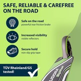 Hudora 14695 BigWheel GS 205-Het origineel met RX Pro technologie-Tret-Roller inklapbare City-Scooter, zwart/groen, Eén maat