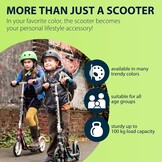 Hudora 14695 BigWheel GS 205-Het origineel met RX Pro technologie-Tret-Roller inklapbare City-Scooter, zwart/groen, Eén maat