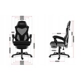 FOTEL GAMINGOWY HUZARO COMBAT 3.0 GREY