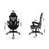 FOTEL GAMINGOWY HUZARO COMBAT 3.0 GREY