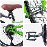 vidaXL Kinderfiets 24 Inch 6-Snelheid voor 8-12 jaar oud Groen
