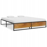 vidaXL Bedframe metaal zwart 180x200 cm