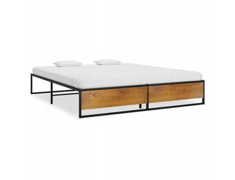vidaXL Bedframe metaal zwart 180x200 cm