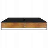 vidaXL Bedframe metaal zwart 180x200 cm