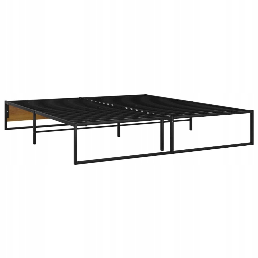 vidaXL Bedframe metaal zwart 180x200 cm