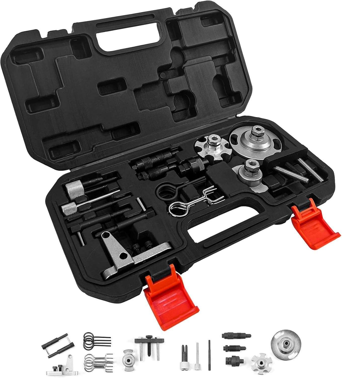 JAOGAUS Gereedschap voor de motor nokkenasinstelling, koolstofstaal, compatibel met Audi A6L 2.7, Q7 3.0TDi, 4.0 4.2Tdi V8 CRD A8, A6, A5, A4, Q5, Q7
