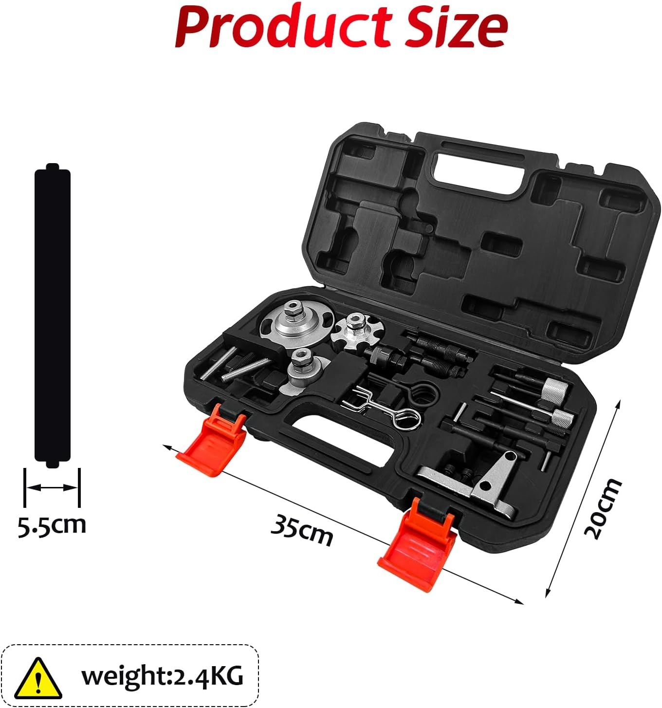 JAOGAUS Gereedschap voor de motor nokkenasinstelling, koolstofstaal, compatibel met Audi A6L 2.7, Q7 3.0TDi, 4.0 4.2Tdi V8 CRD A8, A6, A5, A4, Q5, Q7