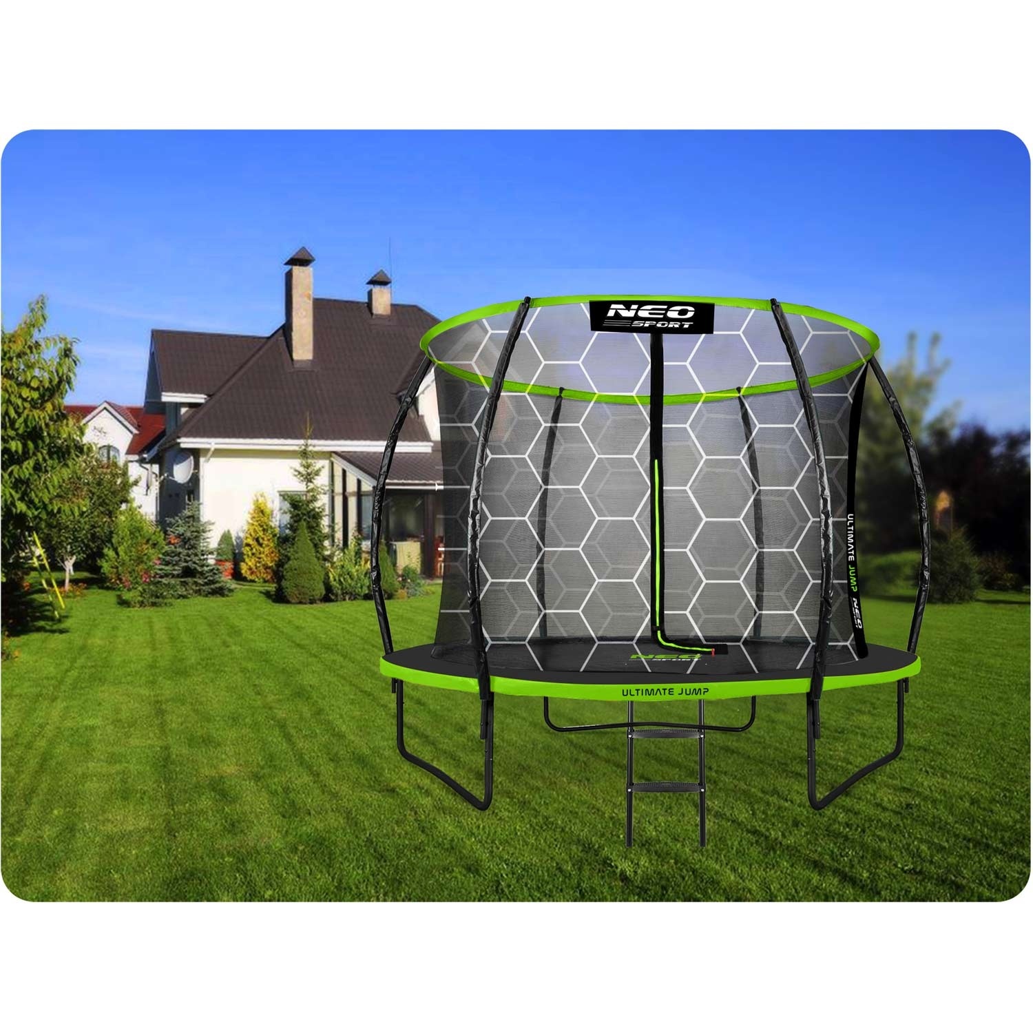 Trampoline 252 cm - met veiligheidsnet 252cm - Profiel 8ft - Neo-Sport