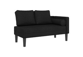 Zwarte Chaise Longue met Kussens - 41% Korting