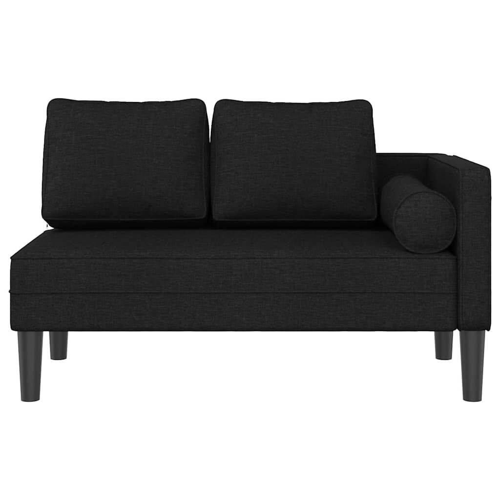 Zwarte Chaise Longue met Kussens - 35% Korting