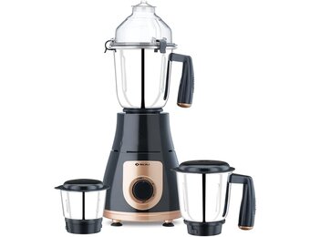 Bajaj GX-3701 750Watt Blender met Nutri-Pro Functie, 3 Roestvrijstalen Potten, Zwart