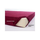 Opvouwbaar matras met hoofdkussen - Wasbare hoes - 200cm x 120cm x 10cm - bordeaux
