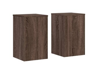 vidaXL Plantenstandaards 2 st 30x30x50 cm bewerkt hout bruin eiken