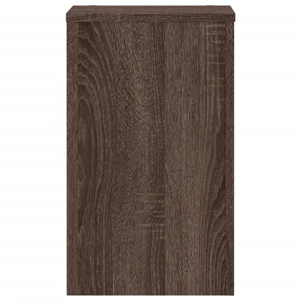 vidaXL Plantenstandaards 2 st 30x30x50 cm bewerkt hout bruin eiken