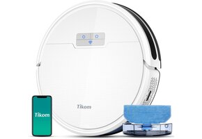 Robotstofzuiger G8000 Pro: 4500Pa, 2-in-1 Dweil & Zuig, Wit - 35% Korting!