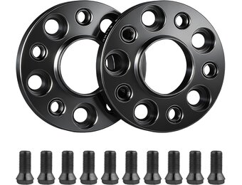 GEARMONSTER Spoorverbreders, 2 x 20 mm afstandsschijvenset, LK: 5 x 112 NLB:66.5, 40 mm spoorverbreders met 10 stuks wielbouten M14 x 1,5 x 25 mm voor A4 A5 A6 A7