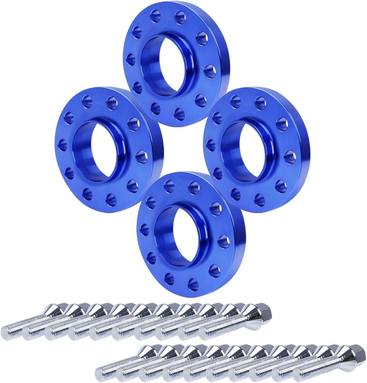 Pindex 4x wielbandverbreders 5x120 15mm 20mm voor BMW E82 E88 E36 E46 E90 E91 E92 E93 E28 E34 E60 E23 E32, auto afstandsschijven met 20 wielschroeven M12X1.5