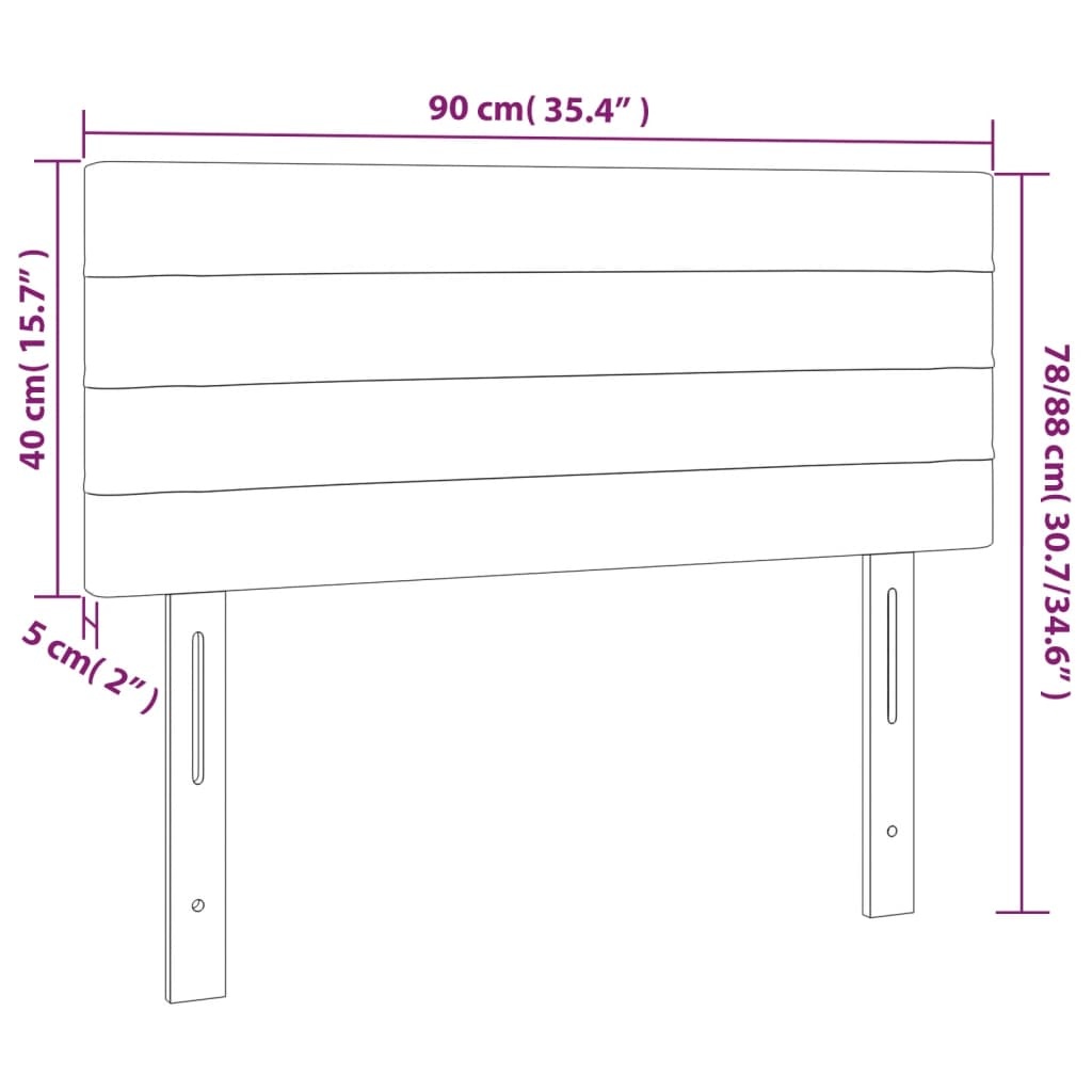 Hoofdbord Fluweel Donkergrijs 90x5x78/88 cm - 78% Korting!