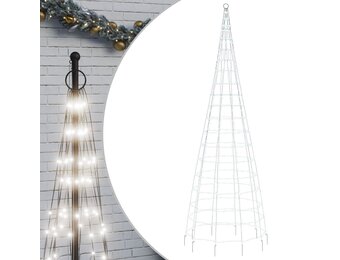 Verlichte Kerstboom 300 cm, Koud Wit, 550 LED's, 8 standen (29% korting)