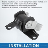 Motorsteun Rechts voor Dodge Caliber 1.8L 2.0L 2.4L 2007-2008 | Metaal | OE 5105489AD