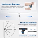 soonpho T-vormige achtergrondstandaard, 2,68 x 2,06 m, statiefstandaard, fotoachtergrond voor fotostudio, portret, productfotografie - Maat 2.6M