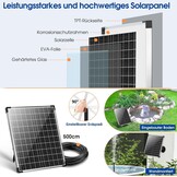Biling 25 W Solar vijverpomp, 1810 l/u debiet, fontein op zonne-energie voor buiten, met 1,5 m beekloopslang, filter, doe-het-zelf zonnepomp, 5 m leidinglengte, beeklooppomp, zonne-energie voor