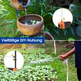 Biling 25 W Solar vijverpomp, 1810 l/u debiet, fontein op zonne-energie voor buiten, met 1,5 m beekloopslang, filter, doe-het-zelf zonnepomp, 5 m leidinglengte, beeklooppomp, zonne-energie voor