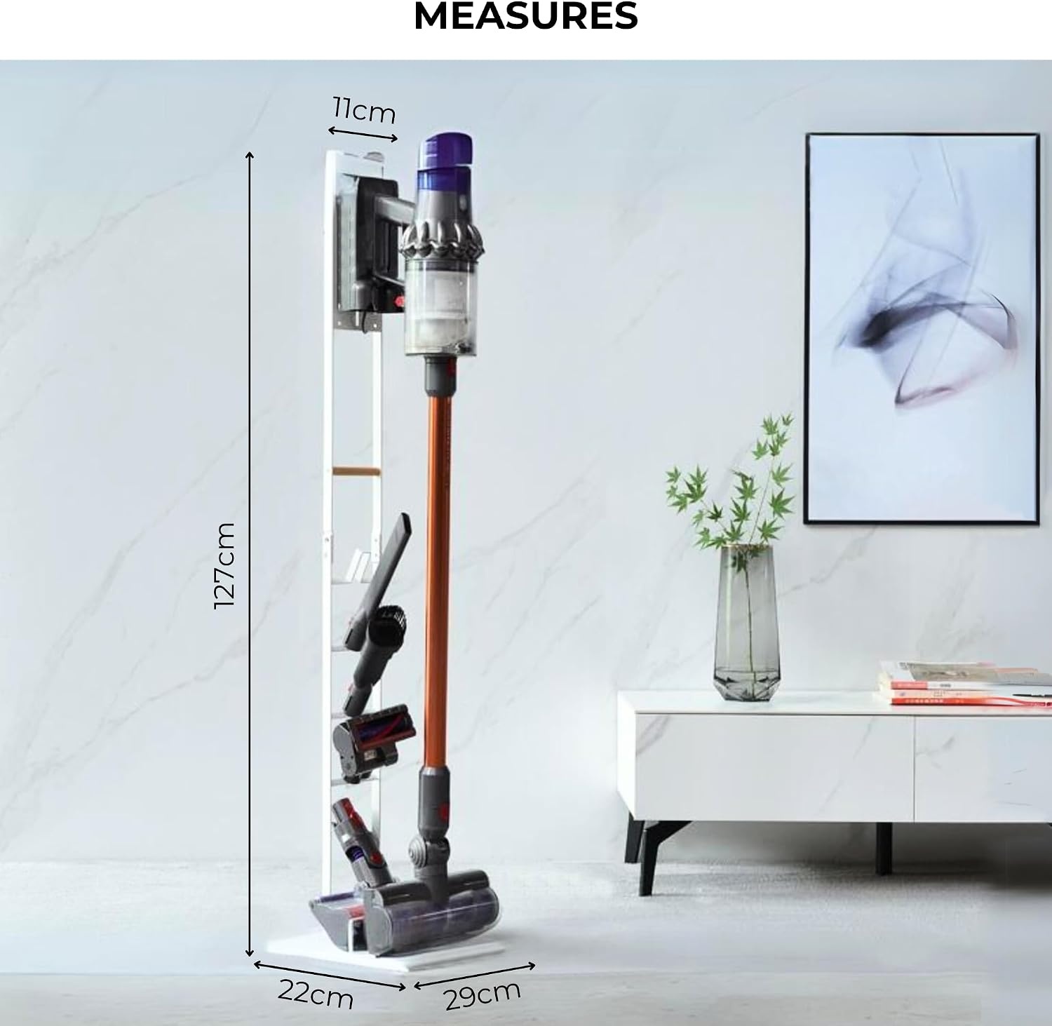 Stofzuiger standaard zonder boren | Staande houder | Ruimtebesparend | Compatibel met V15, V12, V11, V10, V8, V7, V6 en Xiaomi DC58/DC59/DC62/DC74