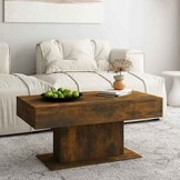 vidaXL Salontafel 96x50x45 cm bewerkt hout gerookt eikenkleurig