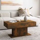 vidaXL Salontafel 96x50x45 cm bewerkt hout gerookt eikenkleurig