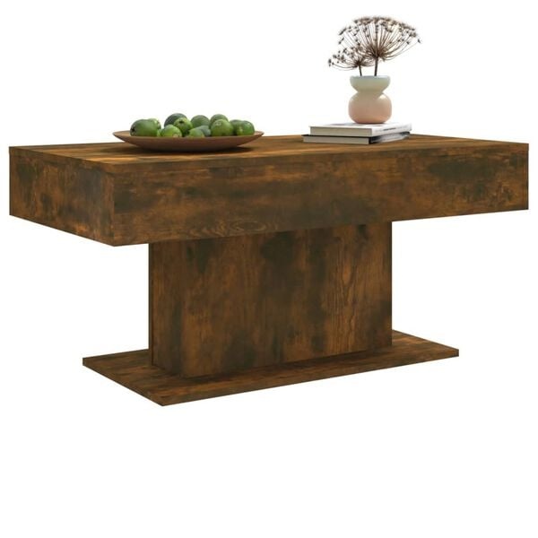 vidaXL Salontafel 96x50x45 cm bewerkt hout gerookt eikenkleurig