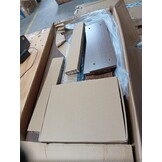 vidaXL Salontafel 100x50x35 cm bewerkt hout en metaal bruin eikenkleur