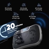 WeightWorld Trilplaat Zwart - 5 Programma's & 99 Snelheden - Inclusief Bluetooth Speaker & 5 Weerstandsbanden