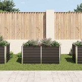 vidaXL Plantenbak verhoogd 160x80x77 cm gegalvaniseerd staal antraciet