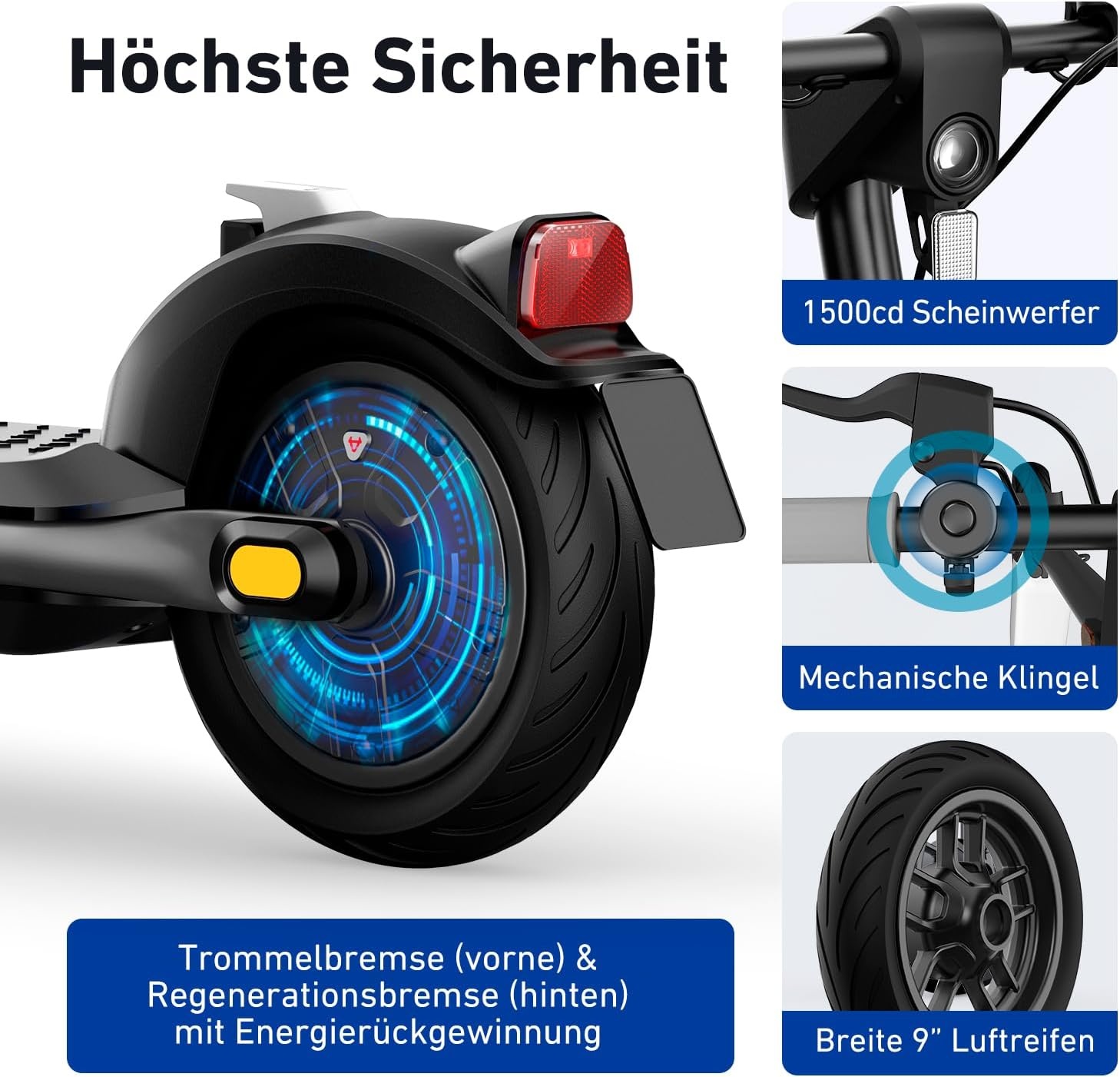 NIU KQi1 Pro Elektrische Step met Straßenzulassung Wit/Antraciet 25 km Actieradius