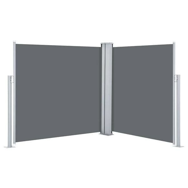 vidaXL Windscherm uittrekbaar 120x600 cm antraciet