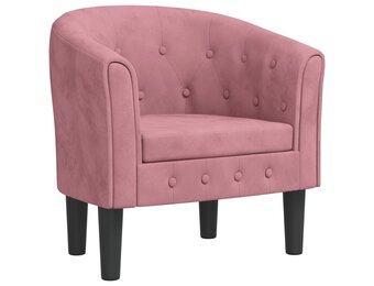 Roze Fluwelen Kuipstoel - Nu met 55% Korting!