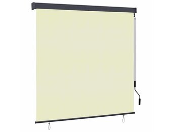 vidaXL Rolgordijn voor buiten 160x250 cm crème