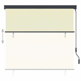 vidaXL Rolgordijn voor buiten 160x250 cm crème