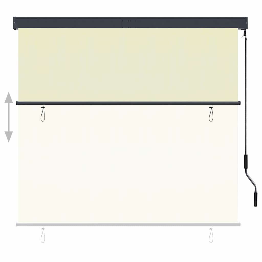 vidaXL Rolgordijn voor buiten 160x250 cm crème