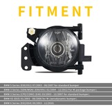 Mistlampen Transparant BMW E90 E91 M-pakk. (04-12), E46 (03-07), E60 E61 (03-07), E63 E64 (03-10), X3 E83 M/A (03-06) | Paar
