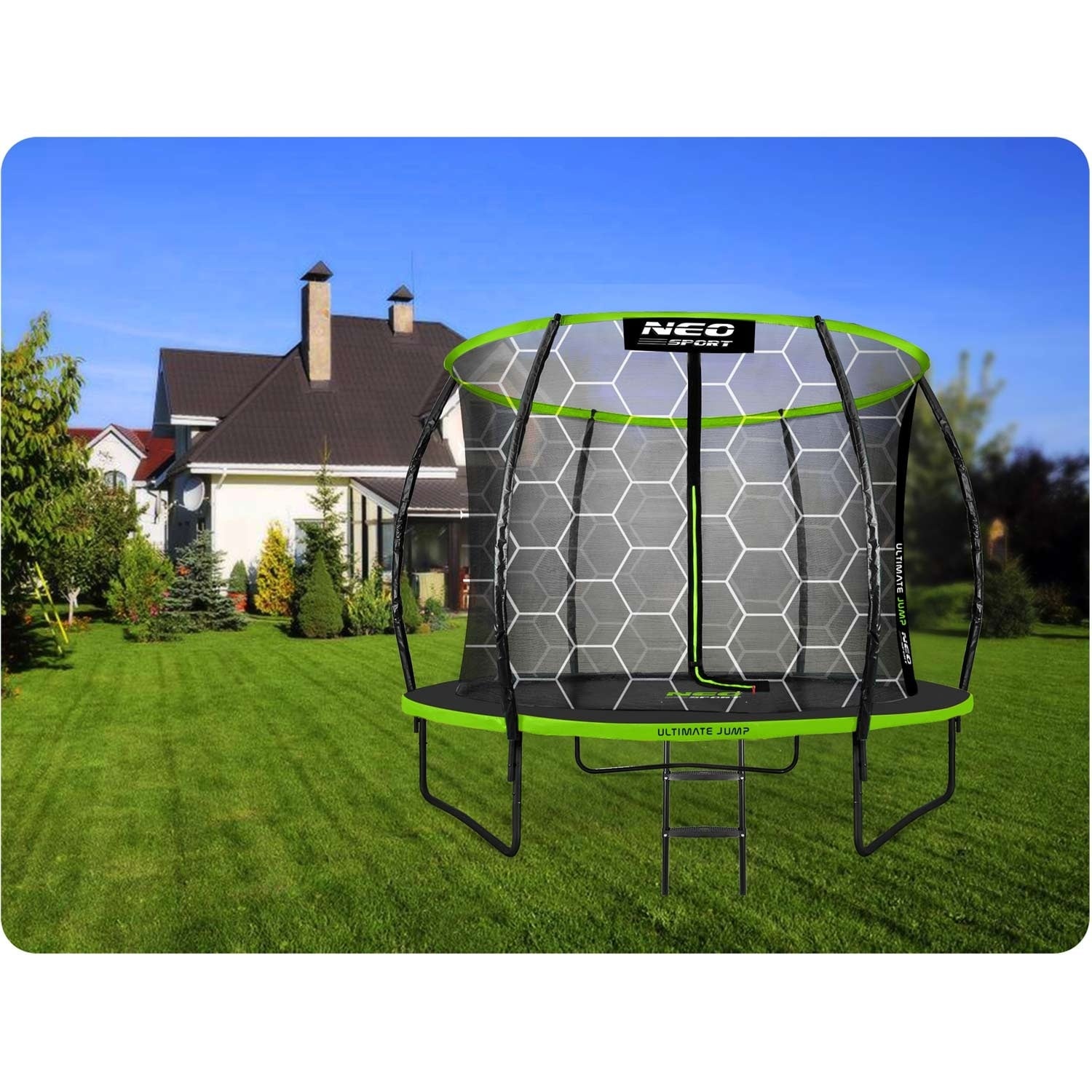 Trampoline 252 cm - met veiligheidsnet 252cm - Profiel 8ft - Neo-Sport
