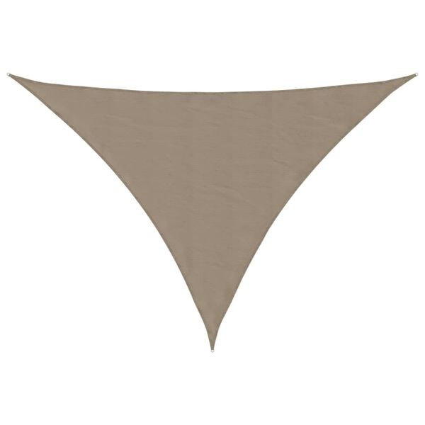 vidaXL Zonnescherm driehoekig 5x7x7 m oxford stof taupe