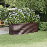 Plantenbak 224x80x68 cm Staal Bruin - 54% Korting